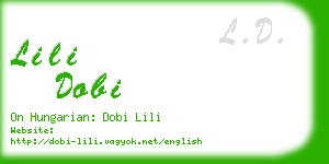 lili dobi business card